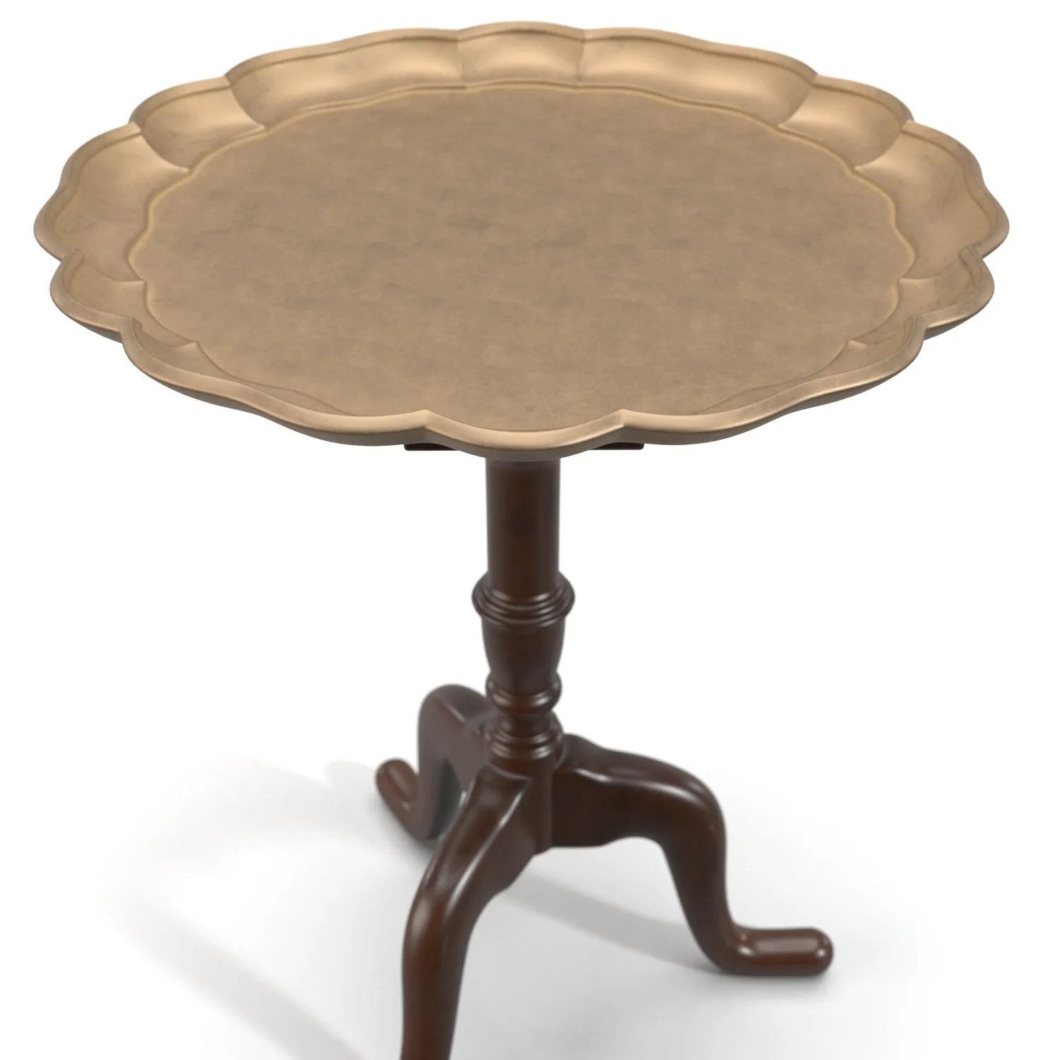 Tray Tilt Top Tripod Drinks Table PBR 3D Model_05